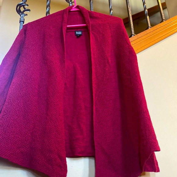 Eileen Fisher medium maroon cardigan - Picture 4 of 5